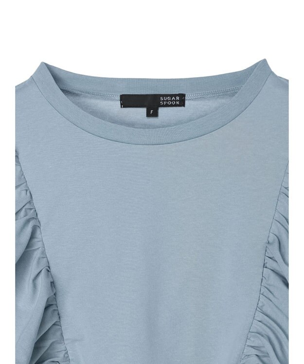 Green Parks ・ＳＵＧＡＲ　ＳＰＯＯＮ＜ＣＯＯＬ＞ラッフルスリーブＴＥＥ Sax