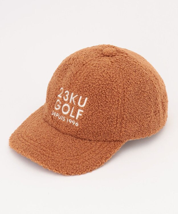 23区GOLF 【WOMEN】ボア キャップ キャメル系