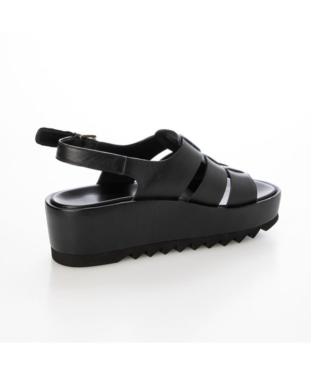 MODE ET JACOMO <MODE ET JACOMO>厚底グルカデザインウエッジサンダル ブラック