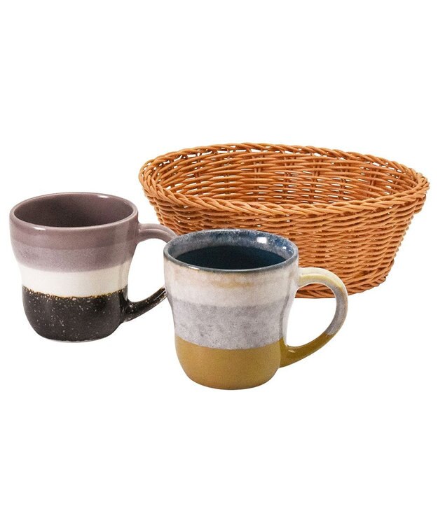 aito製作所 グレイズワークス　カゴ入りペアマグ グリーン_266764