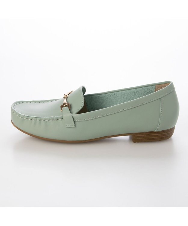 ing <ing>【3E】【サスティナブル】ビット付きモカシューズ グリーン