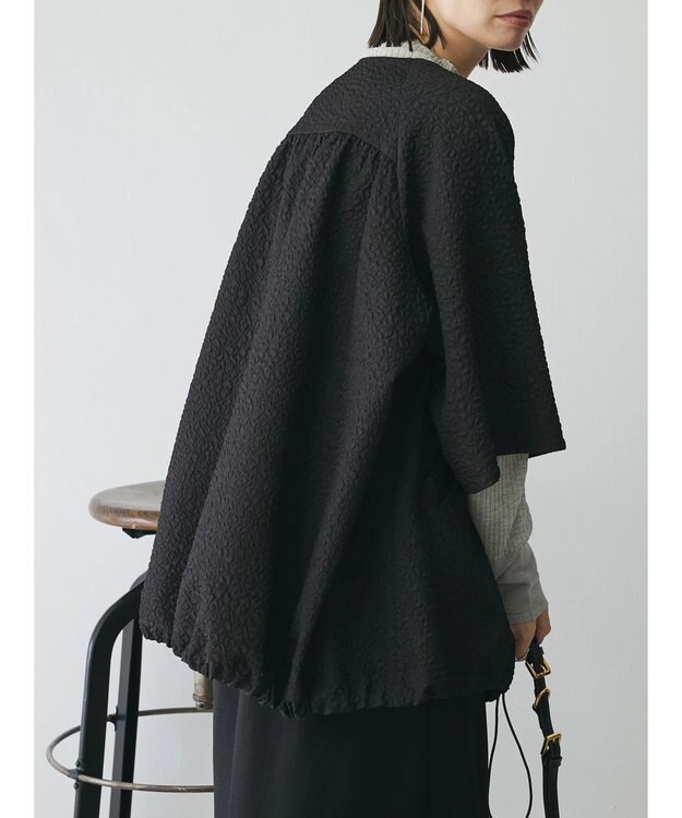 Green Parks AnriettMusee フロントジップジャガードブルゾン Black