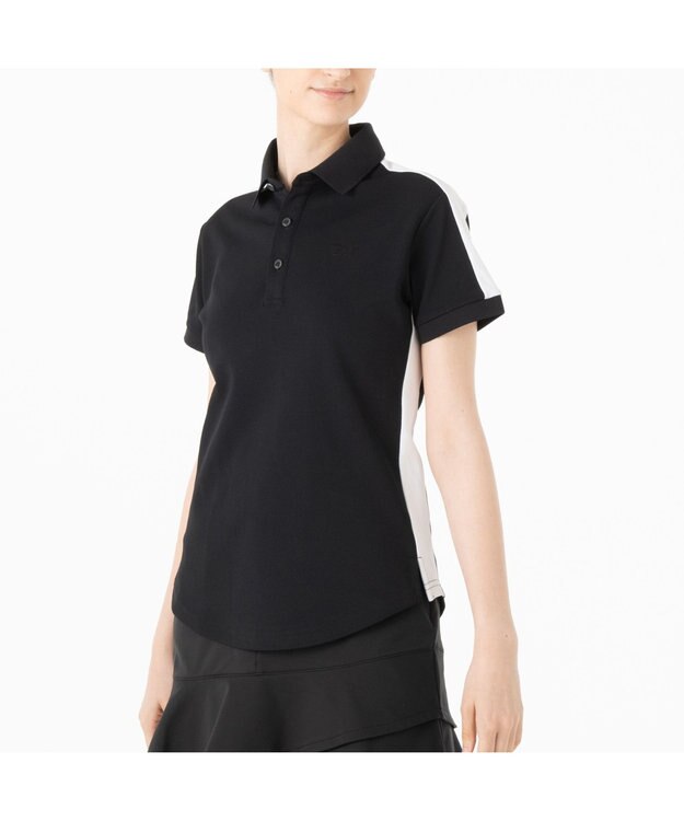 ZERO HALLIBURTON 【吸汗速乾・UVケア】 鹿の子 ラウンドヘムポロシャツ ZHG-W4A 1a 82871 ゴルフウェア ブラック