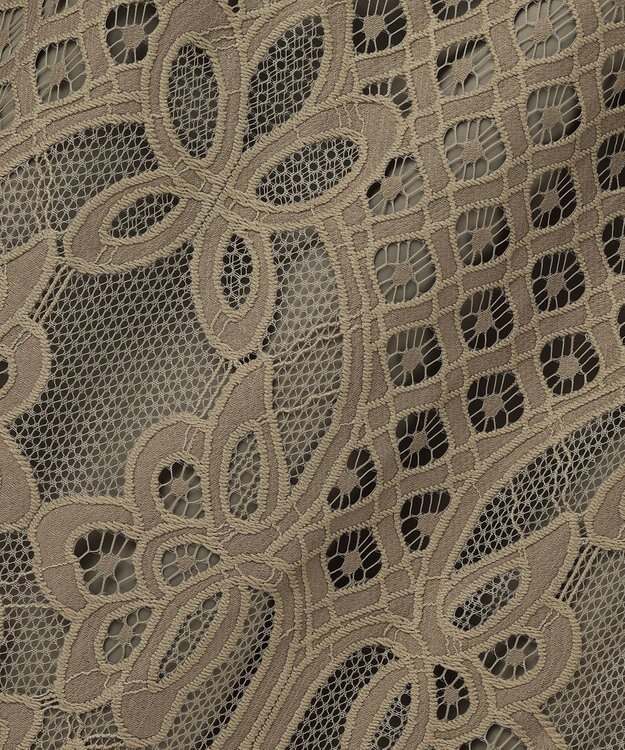 自由区 【SHIHOさん着用・こだわり素材・セットアップ対応】パネルレース スカート カーキ