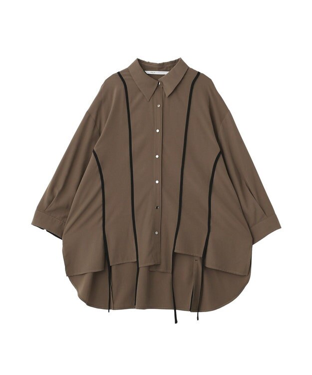 YECCA VECCA ストリングデザインシャツ Khaki