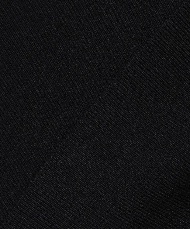 Feroux バイカラーリボンニット カーディガン ブラック系