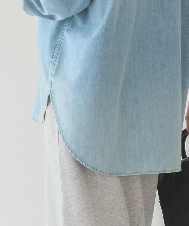 AMERICAN HOLIC バックタックオーバーシャツ Light Indigo