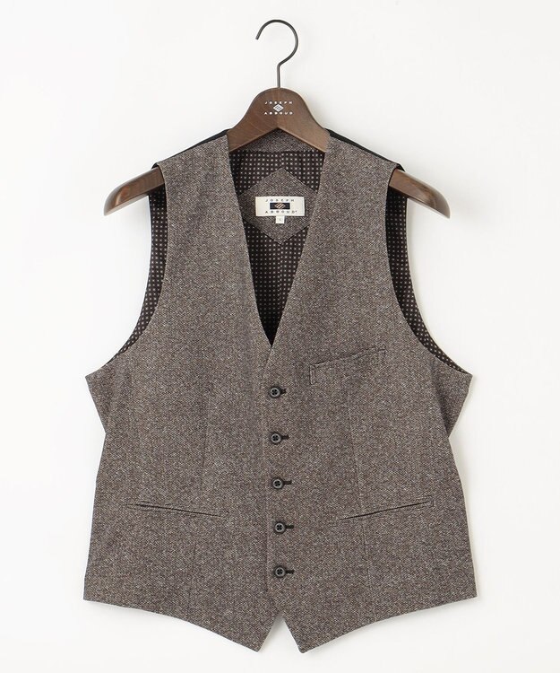 JOSEPH ABBOUD 【ストレッチ/多機能レジャーベスト】エアロムリネコンフォートジャージ ベスト ブラウン系