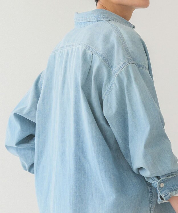 AMERICAN HOLIC バックタックオーバーシャツ Light Indigo