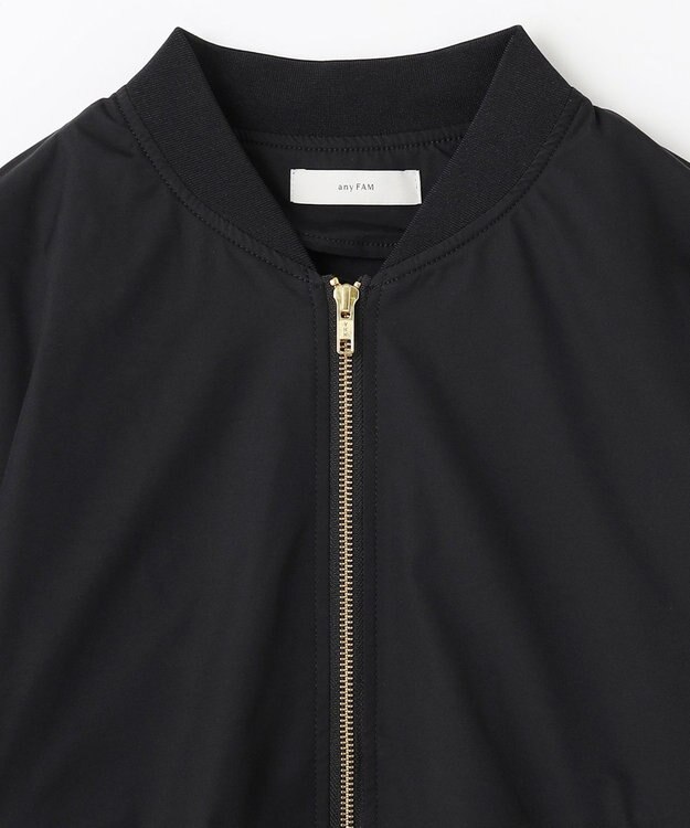 ANY 【洗濯機可能/撥水】MA-1 ギャザーブルゾン ブラック