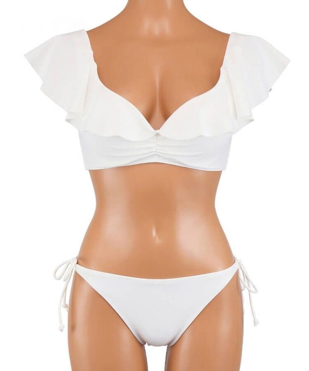 San-ai Resort（三愛水着楽園） 軽い着け心地でしっかり盛れる【楽盛り水着】　ワイヤービキニ ホワイト