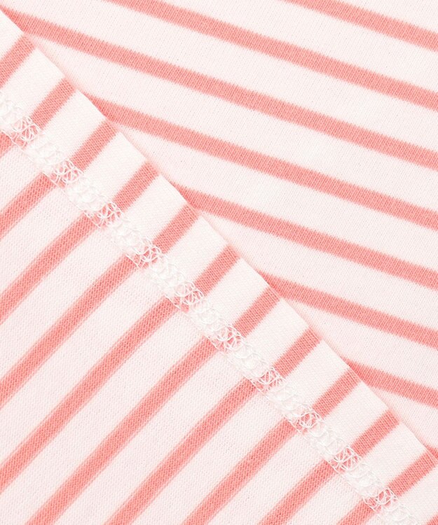 組曲 KIDS 【UVケア】【150-160㎝】マリンボーダー チュニック コーラル