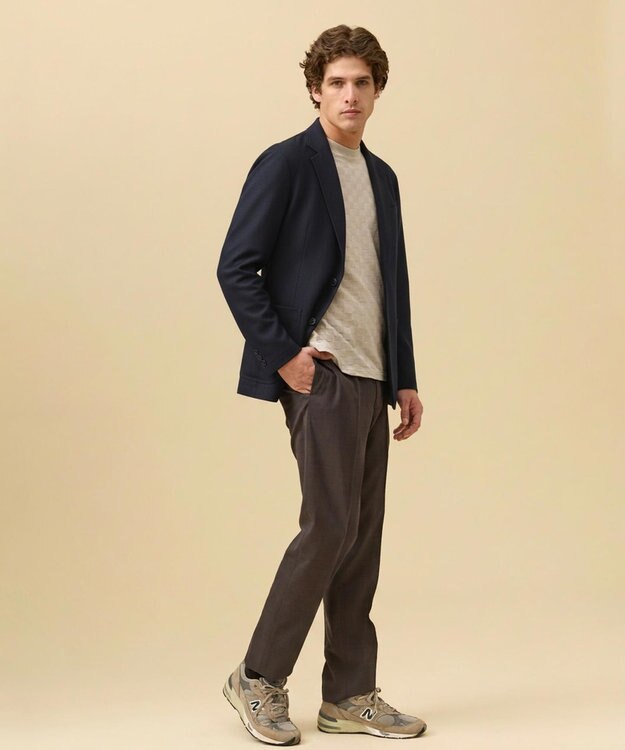 J.PRESS MEN 新色追加【WEB限定】【吸水速乾 / 洗える / 超軽量 / ストレッチ】ブリーザブルレノクロス ジャケット ネイビー系