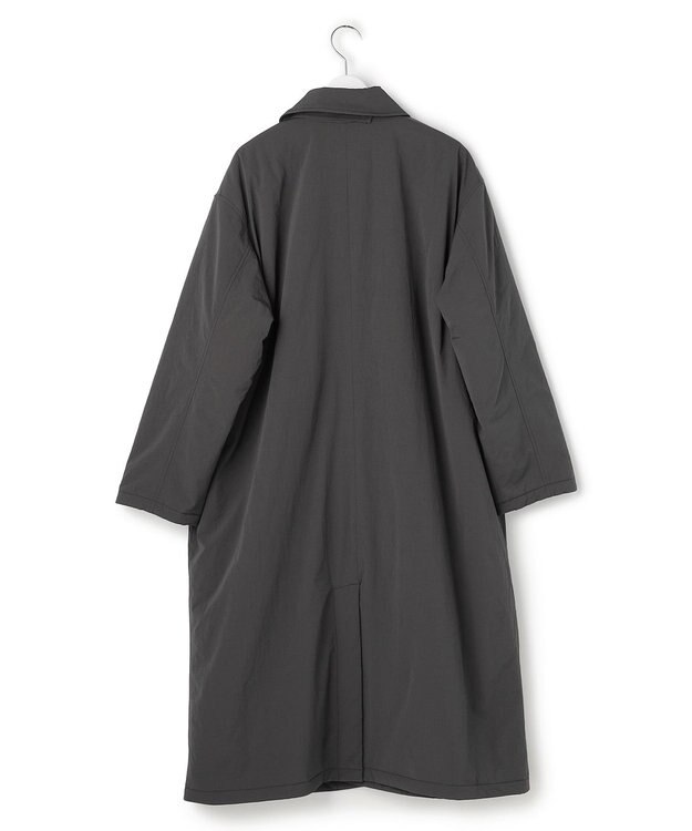 J.PRESS YORK STREET 【WOMEN】パデットリップストップ ステンカラーコート グレー系