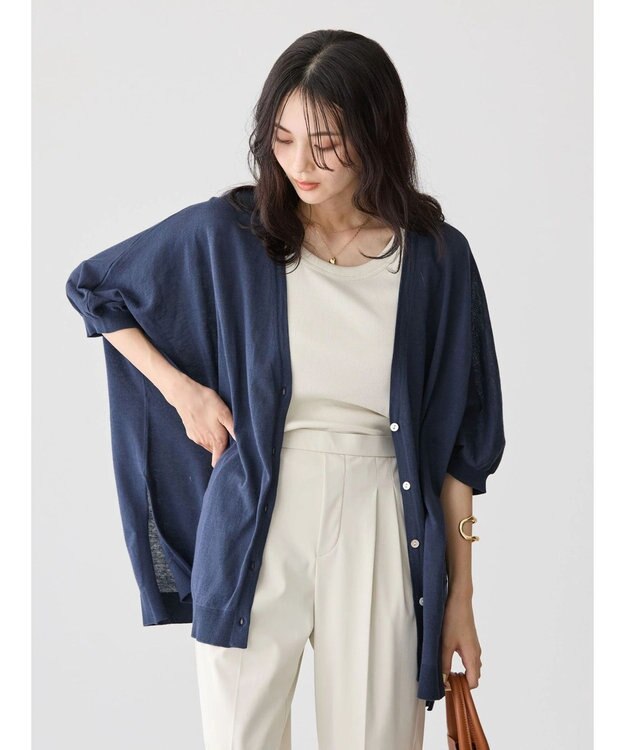 AMERICAN HOLIC ＵＶカットポンチョニットカーディガン Navy