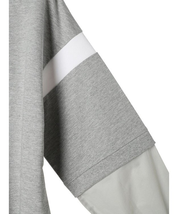 AMERICAN HOLIC 袖異素材ミニ裏毛プルオーバー Light Gray Mixture