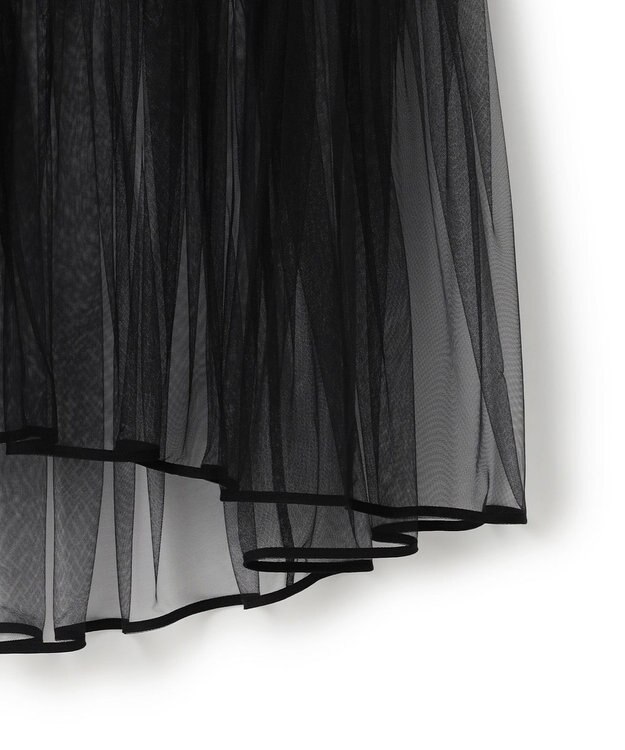 23区 【GOLD LABEL/見上愛さん着用】チュール ペプラムブラウス ブラック系