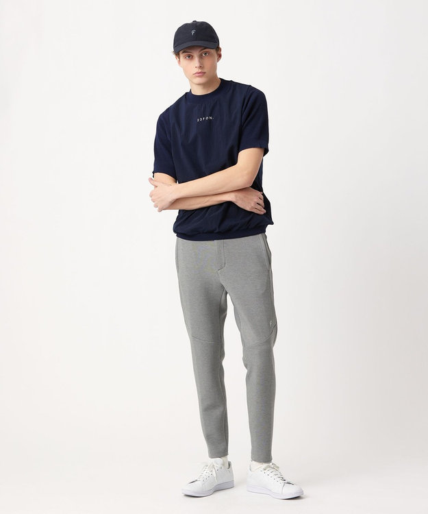 23区GOLF 【23Fondation/MEN】レイヤード風 コンビモックネック ネイビー系