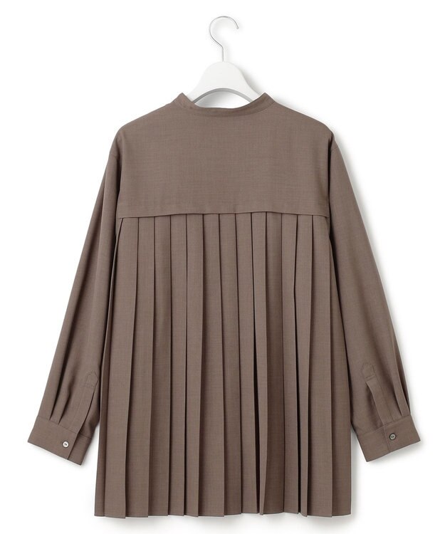 J.PRESS YORK STREET 【WOMEN】バックプリーツ ブラウス ブラウン系