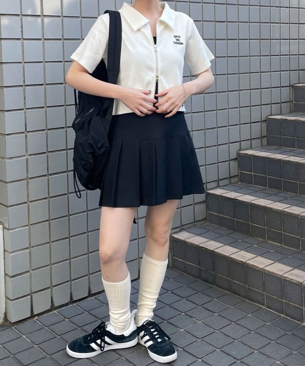 WEGO ダブルジップトップス ホワイト