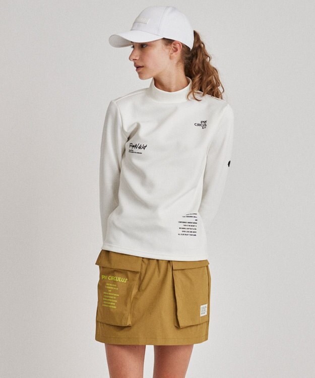 PW CIRCULUS 【ストレッチ / 快適 / 一枚でサマになる】【WOMEN】NEW ロングスリーブモック T ホワイト系