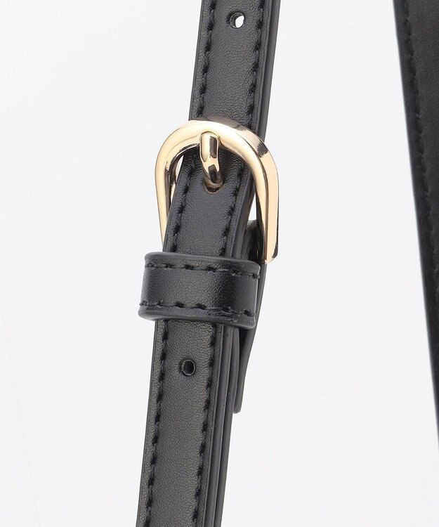 LA BAGAGERIE ソフトエナメル2WAYハンドバッグ Sサイズ ブラック