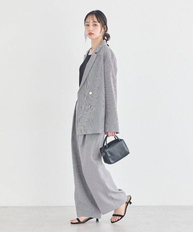 earth music&ecology 【予約】アソート金ボタンジャケット チェック