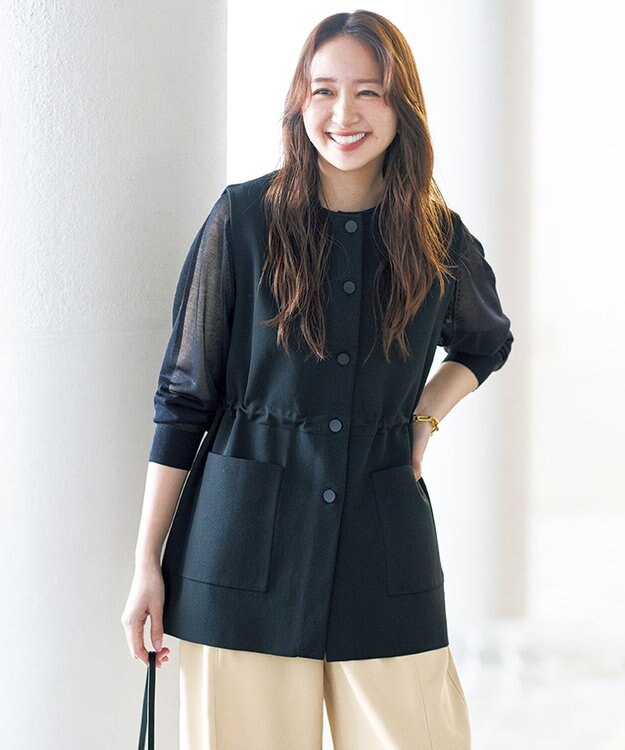 UNFILO L ラメシアー ニット ブラック