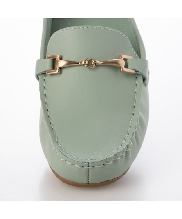 ing <ing>【3E】【サスティナブル】ビット付きモカシューズ グリーン