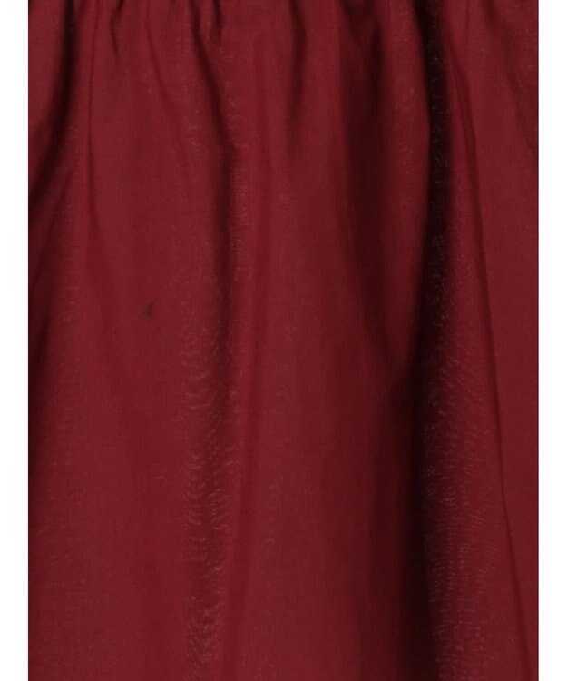 Te chichi スタンドフリル5分袖シャーリングブラウス ボルドー