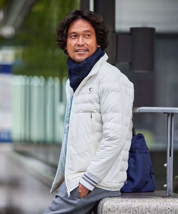 23区GOLF 【MEN】【ストレッチ・撥水】パディング中綿 ブルゾン ホワイト系