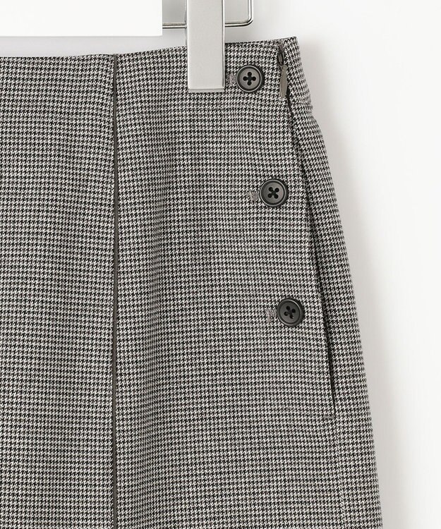 J.PRESS LADIES L 【洗える】Mixツイードチェック スカート ライトグレー系3