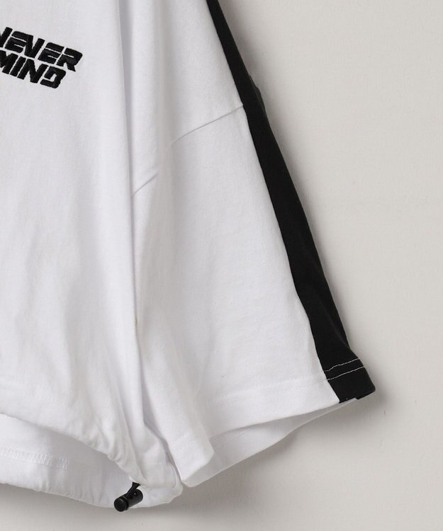 WEGO 刺繍ハーフジップT ホワイト