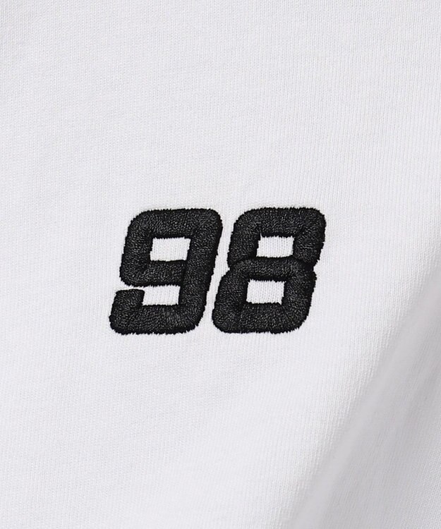 WEGO 刺繍ハーフジップT ホワイト