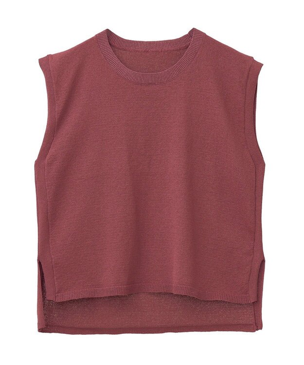 Green Parks ・Ｐｅｔｉｔ　Ｆｌｅｕｒ　ノースリリネンライクニット Bordeaux