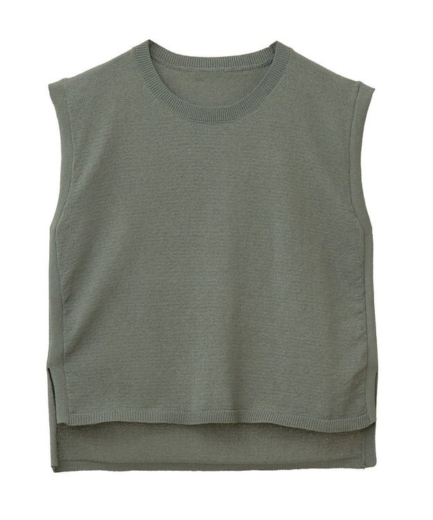 Green Parks ・Ｐｅｔｉｔ　Ｆｌｅｕｒ　ノースリリネンライクニット Khaki