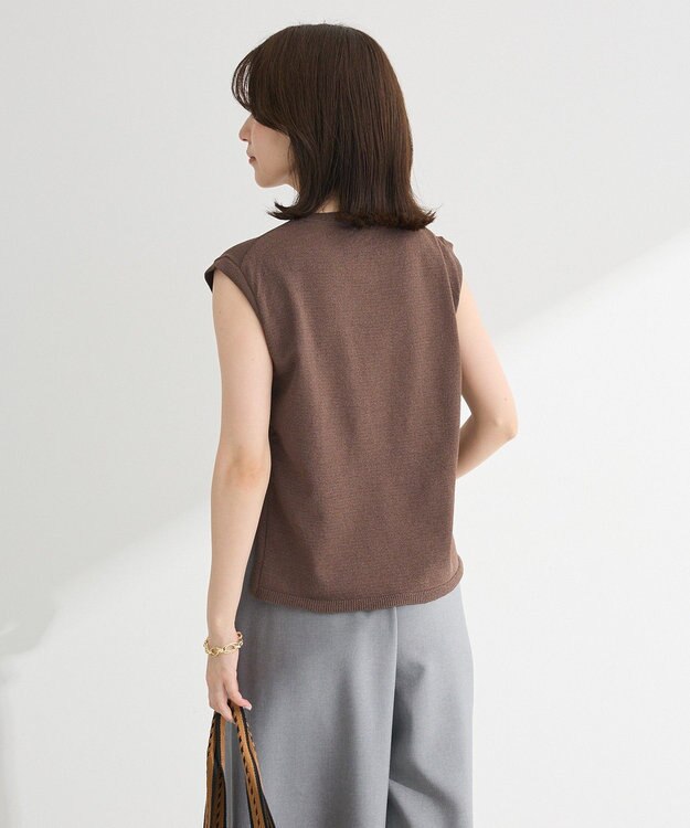 Green Parks ・Ｐｅｔｉｔ　Ｆｌｅｕｒ　ノースリリネンライクニット Charcoal Gray