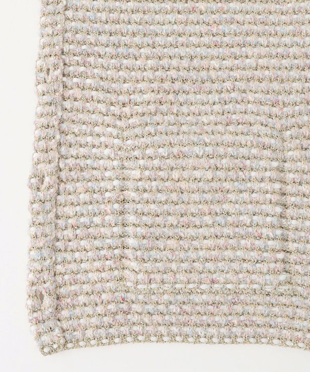 自由区 ツイード調ニット ジャケット ベージュ系