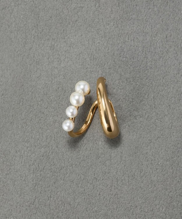 Phoebe 〈シリーズ累計販売10000点突破！〉≪雑誌掲載商品≫ドレッシングパールイヤーカフ　ゴールド ゴールド