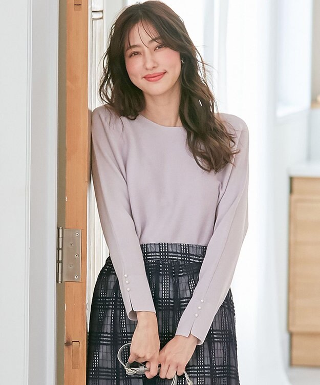 ANY SIS S 【洗える】ドルマンスリーブ ニット ラベンダーブルー