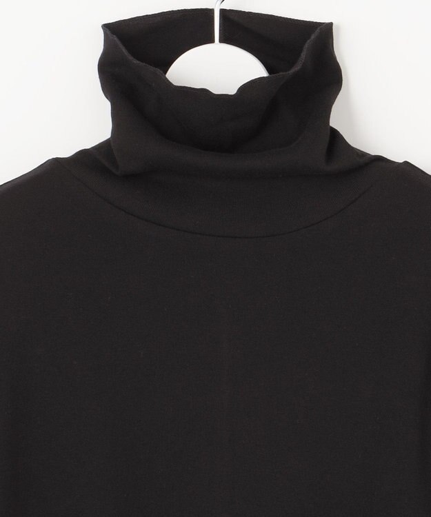 23区 【SLOW/一部店舗限定】フラッフィコットン タートルネックカットソー ブラック系