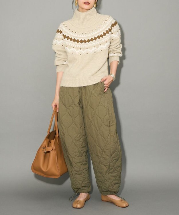 Green Parks キルティングカーブパンツ Khaki