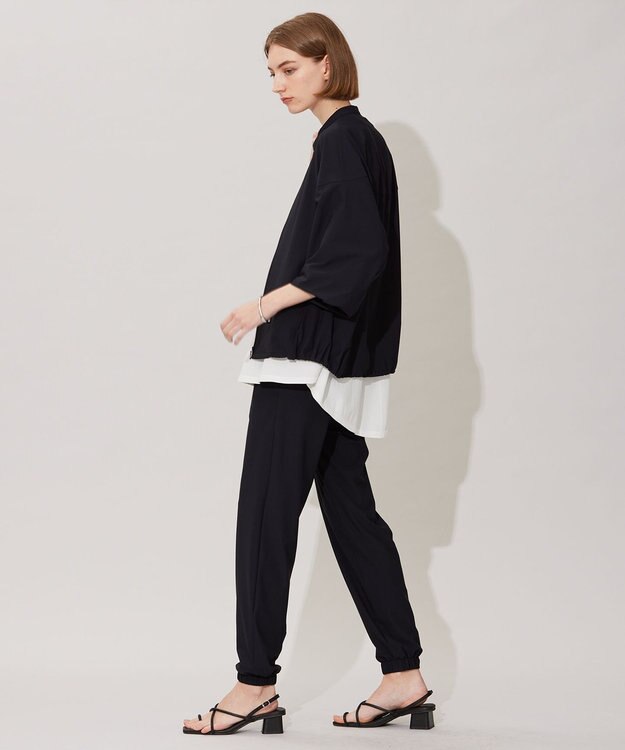 ICB 【洗える・UVカット】アトラストリコット ジップアップブルゾン ブラック系