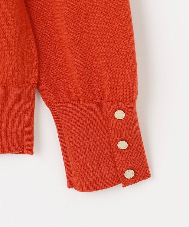 J.PRESS LADIES Cotton Wool ボートネック ニット オレンジ系