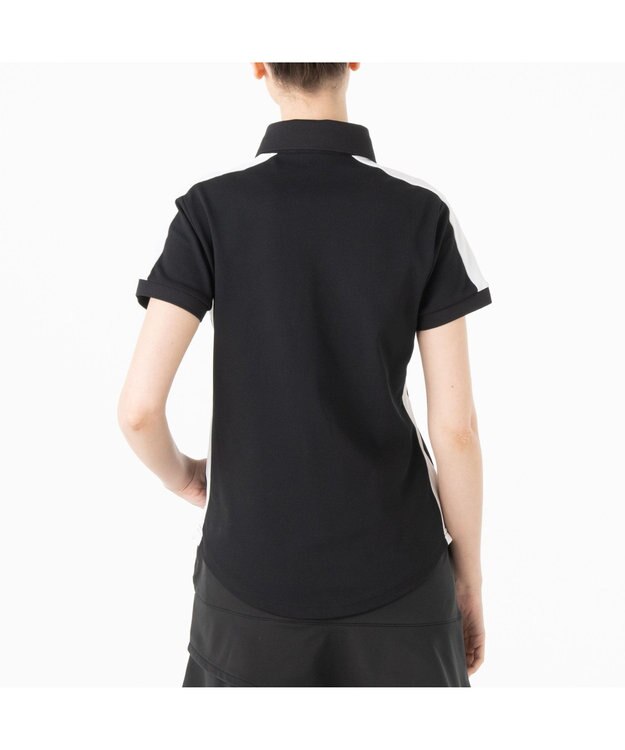 ZERO HALLIBURTON 【吸汗速乾・UVケア】 鹿の子 ラウンドヘムポロシャツ ZHG-W4A 1a 82871 ゴルフウェア ブラック