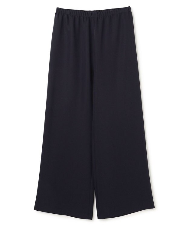 UNFILO L 【ウエストゴム】ドライダブルクロス イージー ワイドパンツ ブラック