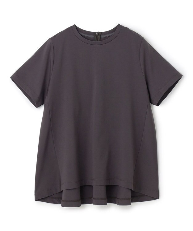 UNFILO L BEAUTY FORM-T バックフレアTシャツ チャコール