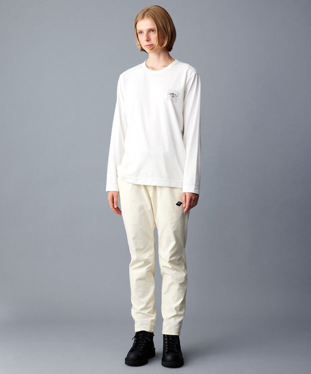 JOSEPH ABBOUD MOUNTAIN 【吸水速乾/消臭性】デオドライ天竺 ロングスリーブ Tシャツ ホワイト系