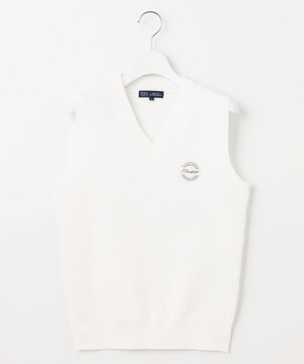 23区GOLF 【WOMEN】【ウォッシャブル】ニット ベスト ホワイト系