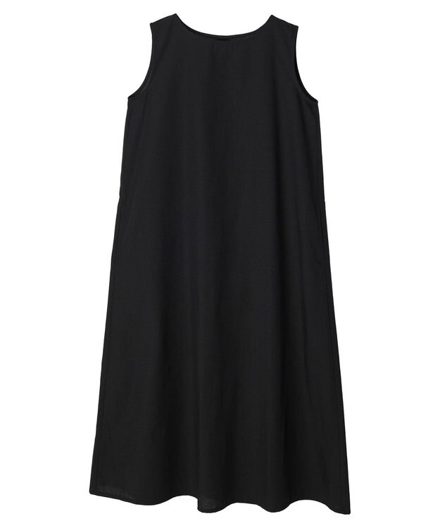 Green Parks 綿麻混ノースリーブワンピース Black